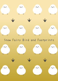 Snow Fairy Bird and Footprints-GOLD