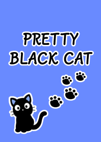 PRETTY BLACK CAT Theme/BLUE/WHITE