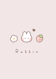 Rabbit & Strawberry |pink brown.
