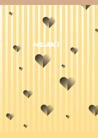 black gradient heart on brown&yellowJ