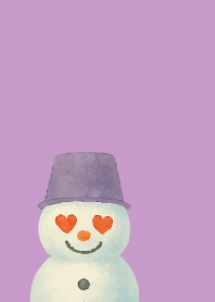 Expressive snowman5 on light purple