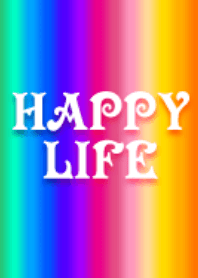Happy life,rainbow stripe