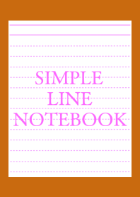 SIMPLE PINK LINE NOTEBOOK-TERRACOTTA