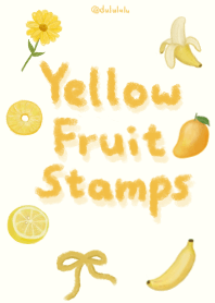 Yellow Fruit Stamps - Orange Yellow