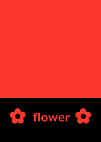 Red and flower from japan