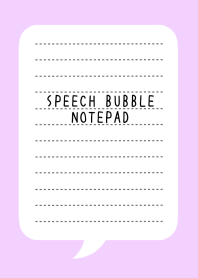 SPEECH BUBBLE NOTEPADj-LIGHT PURPLE PINK