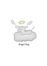 【３D】いぬ天使 着せかえ ぷっくり 白