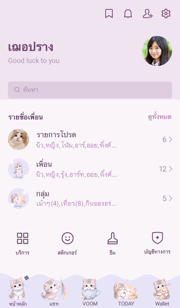 purple Cute and fluffy kitten for adults รูปที่ 1