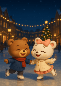 Christmas Ice Skating Joy