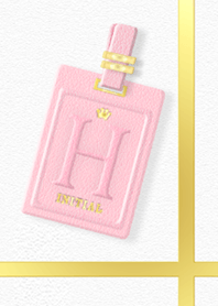 Initial H / Pink Leather