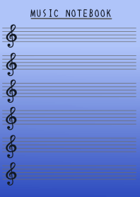 MUSIC COLOR NOTEBOOKj-DEEP BLUEGRADATION