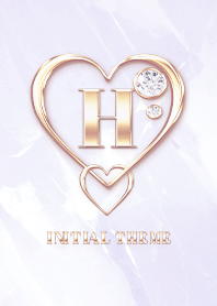 [ H ] Heart Charm & Initial  - Purple 1