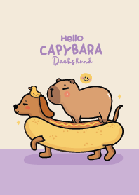 Capybara & Dachshund : Purple!