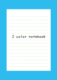 2 COLOR NOTEBOOK-LB&YEL GR-BLUE-GREEN