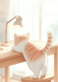 Cute Kitten in a Cozy Room V.13