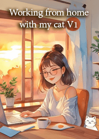 Working from home with my cat V1