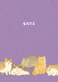 Cats are soothing01 on purple