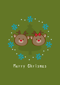 麋鹿情侶的可愛聖誕節！(抹茶綠色)