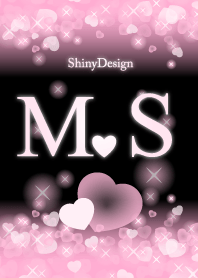 M&S イニシャル 運気UP!ピンクハート