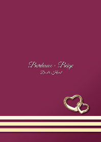 Bordeaux x Beige Double Heart Ver.2