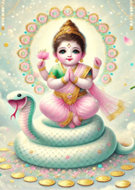Lakshmi and Snake 011