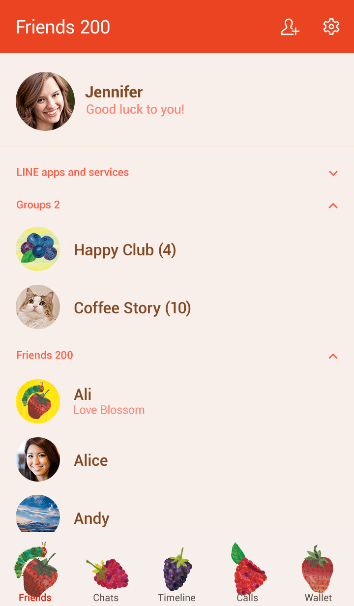 Line クリエイターズ着せかえ はらぺこあおむし 苺