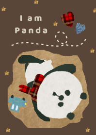 貼り絵風パンダさん♡着せ替え
