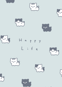 แมวเมี้ยว / light blue white.