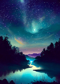 Beautiful starry night view#2883