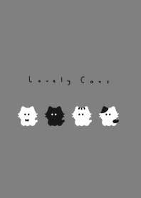 4 whisker cats/gray black.
