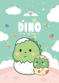 Dinos Fat Kawaii Light Green