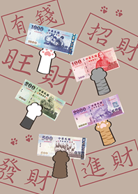 招財貓咪福之貓掌(咖啡色)