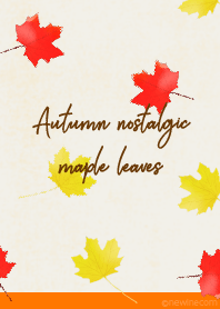 Autumn nostalgic maple leaves