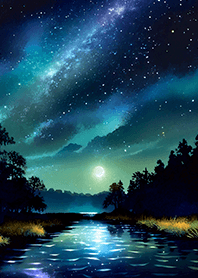 Beautiful starry night view#2878