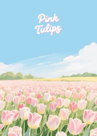 Field of Pink Tulips