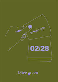 Birthday color February 28 simple