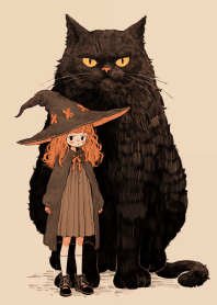 大黑貓與小女巫