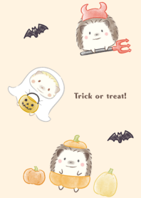 Hedgehog and Halloween -brown-