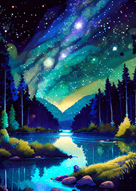 Beautiful starry night view#2759