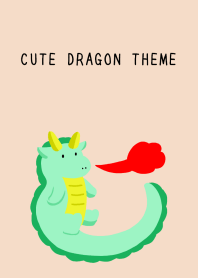CUTE DRAGON THEMEj-PINK BEIGE