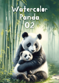 Cute Baby Panda in Watercolor 02