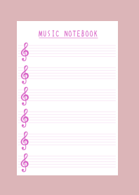 DUSTY PINK COLOR MUSICAL NOTESj