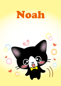 black and white cat Noah yellow ver.