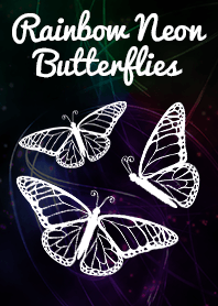 Rainbow Neon Butterflies