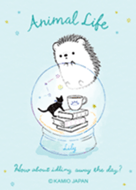 Animal Life Snow Globe Line Theme Line Store