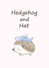 Hedgehog and Hat* -shark- 2 pink