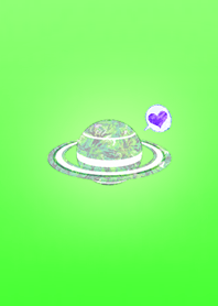 Saturn Emerald Purple with Love Luck