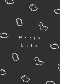 ไดโนเสาร์ตัวเล็ก. gray black.