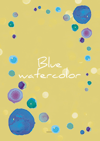 Yellow : Blue watercolor