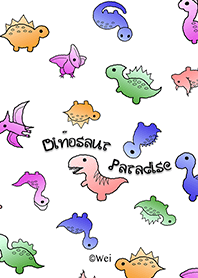 Dinosaur Paradise 08 White